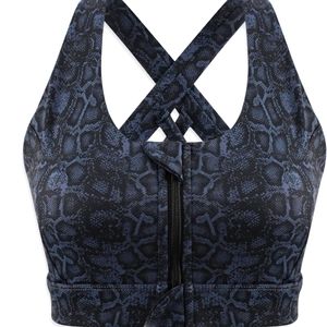 NWT🖤💙Snakeskin print blue sports bra with molded cups wireless